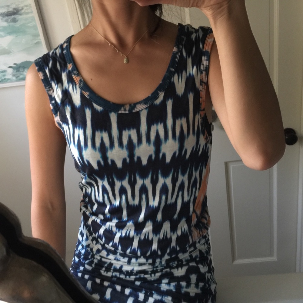 Anthropologie Blue Tie Dye Cocoon Dress